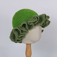 Load image into Gallery viewer, Adult lace beanie hat fashion and versatile ruffle pullover hat AE4147
