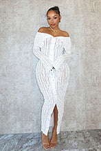 Load image into Gallery viewer, Boat neck sexy hip wrapping dress AY3360
