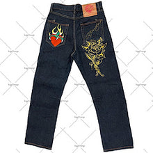 Load image into Gallery viewer, Printed hip-hop straight leg retro loose leg jeans AY3449
