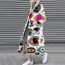 Load image into Gallery viewer, Printed woolen long coat AY3266
