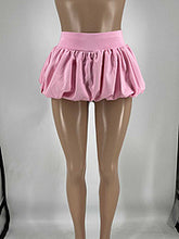 Load image into Gallery viewer, Bubble skirt solid color elastic waist miniskirt AY3488
