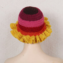 Load image into Gallery viewer, Adult lace beanie hat fashion and versatile ruffle pullover hat AE4147
