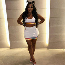 Load image into Gallery viewer, Sexy vest, buttocks wrapped skirt, knitted set AY3494
