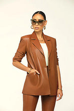 Load image into Gallery viewer, Slim fitting lapel PU leather set AY3263
