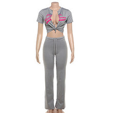 Load image into Gallery viewer, Fashion printed cardigan straight leg pants set AY3493
