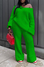 Load image into Gallery viewer, Solid color knitted suit AY3338
