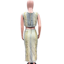 Load image into Gallery viewer, Trend denim skirt two-piece set AY3422
