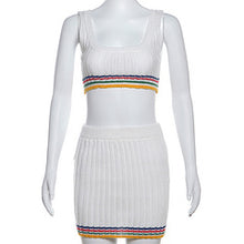 Load image into Gallery viewer, Sexy vest, buttocks wrapped skirt, knitted set AY3494
