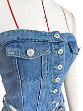 Load image into Gallery viewer, Chest wrapped work shorts and denim suit AY3447
