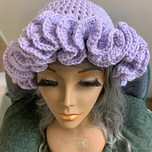 Load image into Gallery viewer, Adult lace beanie hat fashion and versatile ruffle pullover hat AE4147

