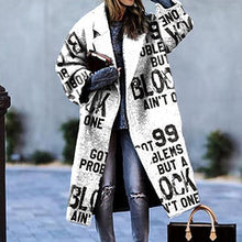 Load image into Gallery viewer, Printed woolen long coat AY3266
