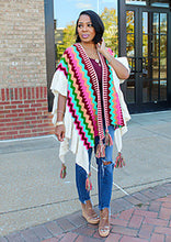 Load image into Gallery viewer, Knitted tassel cardigan cape AY3281
