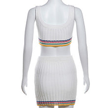 Load image into Gallery viewer, Sexy vest, buttocks wrapped skirt, knitted set AY3494
