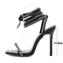 Load image into Gallery viewer, Fashion rhinestone strappy high heels（HPSD180）

