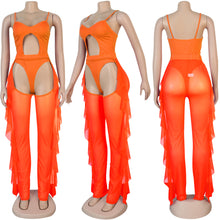 Load image into Gallery viewer, Sexy solid color mesh two-piece set（AY1807）
