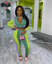 Load image into Gallery viewer, Stitching multi-color sports and leisure suits AY1165
