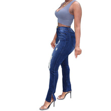 Load image into Gallery viewer, Fashion micro-stretch star ripped jeans（AY1734）
