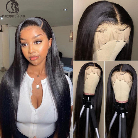 13*4 180% Lace Front Straight human hair T-shaped (AH5024)