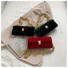 Load image into Gallery viewer, Check velvet chain shoulder bag（AB2049）
