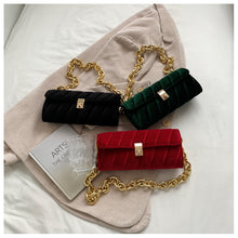 Load image into Gallery viewer, Check velvet chain shoulder bag（AB2049）
