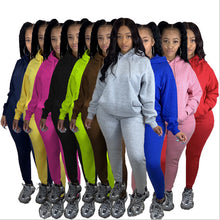 Load image into Gallery viewer, Solid color sweater casual two-piece suit（AY1382）
