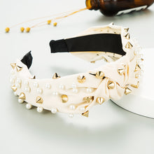 Load image into Gallery viewer, Hot sale inlaid pearl bow headband(
