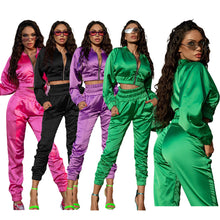 Load image into Gallery viewer, Zipper fashion sports two-piece suit（AY1576）
