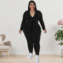 Load image into Gallery viewer, Solid color multilayer ruffle suit（AY2462）
