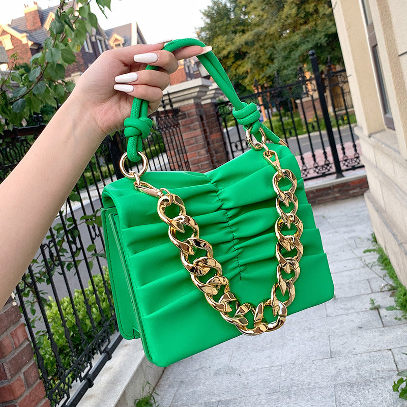 Personalized thick chain small square bag（AB2096）