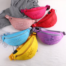 Load image into Gallery viewer, PINK candy color belt bag (normal product, non-brand)

