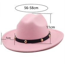 Load image into Gallery viewer, rivet felt jazz hat top hat（AE4037)
