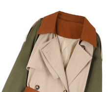 Load image into Gallery viewer, Fashion color matching long trench coat（AY1339）

