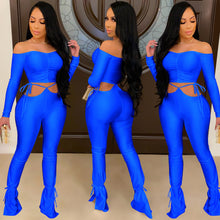 Load image into Gallery viewer, Sexy strappy one-shoulder top and pants AY1218
