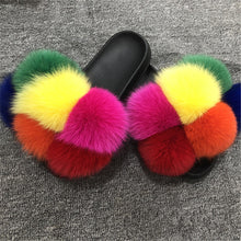 Load image into Gallery viewer, Hot selling fur ball slippers
