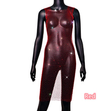 Load image into Gallery viewer, Sexy Rhinestone Mesh Dress (No Lingerie)AY1808
