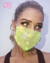 Load image into Gallery viewer, Fashion rhinestone decorative face mask（AE4103）
