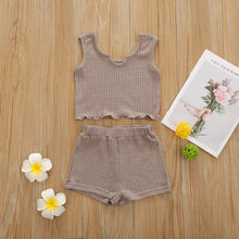 Load image into Gallery viewer, Hot selling children&#39;s solid color sleeveless suit
