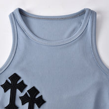 Load image into Gallery viewer, Sexy round neck embroidered fashion vest（AY1755）
