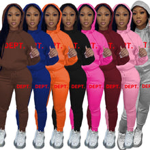 Load image into Gallery viewer, Personalized printed casual fashion hoodie two-piece set AY2566
