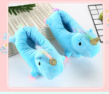 Load image into Gallery viewer, Hot-selling children&#39;s cute unicorn plush slippers（HPSD132）
