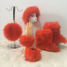 Load image into Gallery viewer, Colorful plush boots round pack four-piece suit（HPSD164）
