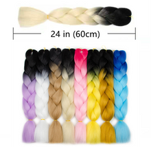 Load image into Gallery viewer, Hot sale gradient color synthetic big braid multi-color dirty braid（AH5053）
