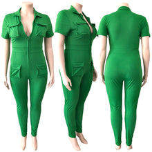 Load image into Gallery viewer, Zipper three-dimensional pocket jumpsuit（AY2112）
