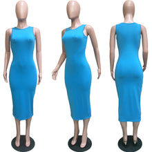 Load image into Gallery viewer, Sexy round neck solid color hip dress（AY1760）
