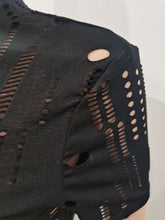 Load image into Gallery viewer, Fashion Ripped Short Sleeve Shorts Two Piece Set（AY1804）
