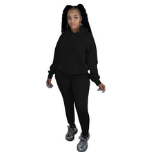 Load image into Gallery viewer, Solid color sweater casual two-piece suit（AY1382）
