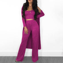 Load image into Gallery viewer, Hang strip long-sleeved jacket vest pants 3-piece set（AY1310）
