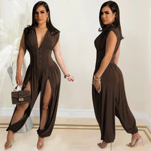 Load image into Gallery viewer, Sexy deep V sleeveless hollow out Jumpsuit AY2114
