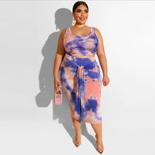 Load image into Gallery viewer, Tie-dye printed tight hip lift suit AY1199
