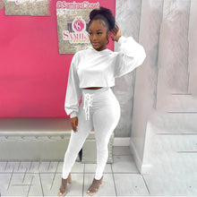 Load image into Gallery viewer, Lace-up solid color slim two-piece suit(AY1552)
